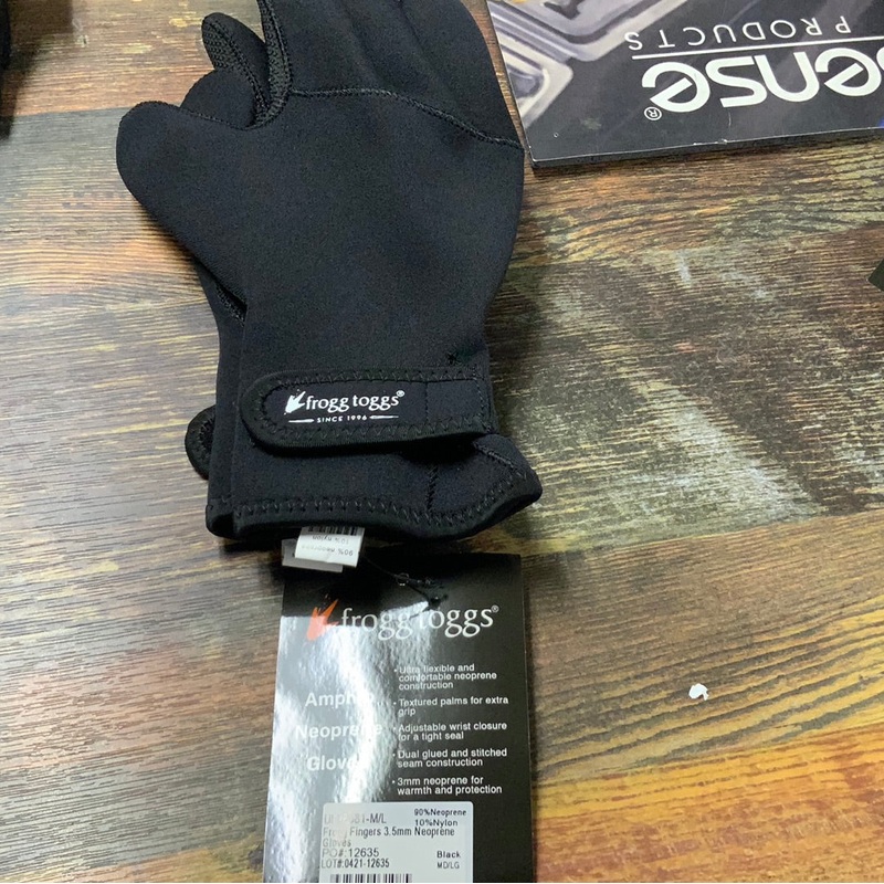 Frogg Toggs Neoprene Gloves – M/L – Black