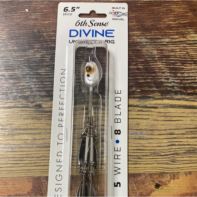 6th Sense Divine Umbrella Rig – 5 Wire/8 Blade – 6.5″ Spanish Pearl