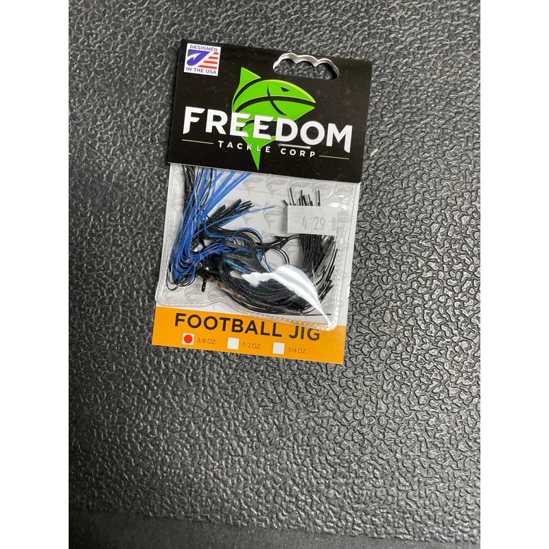 Freedom Tackle Corp 3/8 oz. Football Jig Black Blue/ Bleu Noir