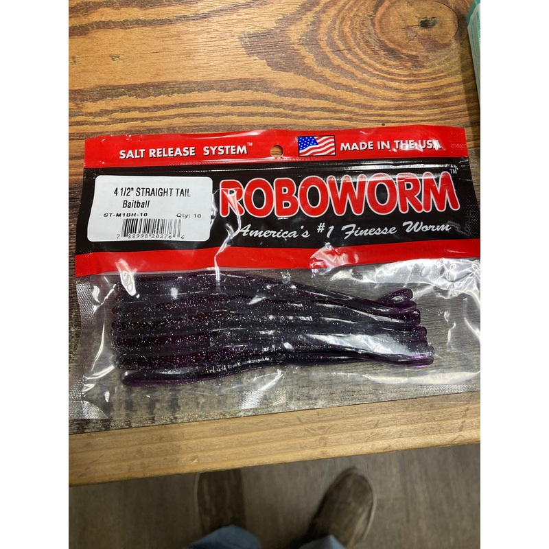 Roboworm Straight Tail 4.5 Baitball