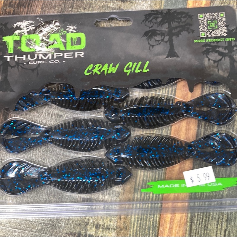 Toad Thumper Craw Gill – Black Blue Flake