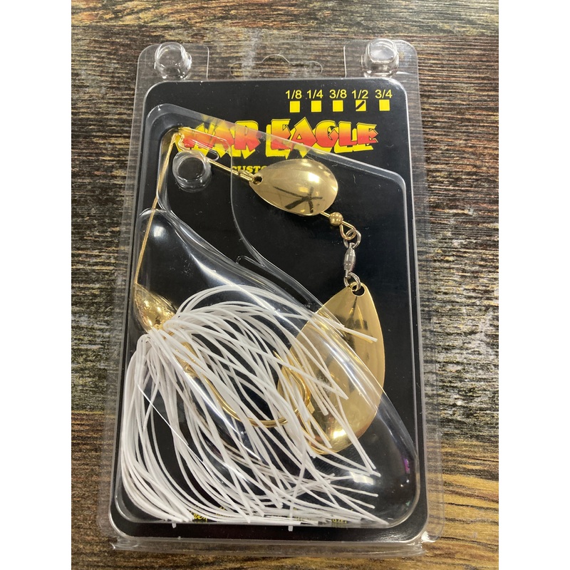 War Eagle Spinner bait 1/2 oz White Gold