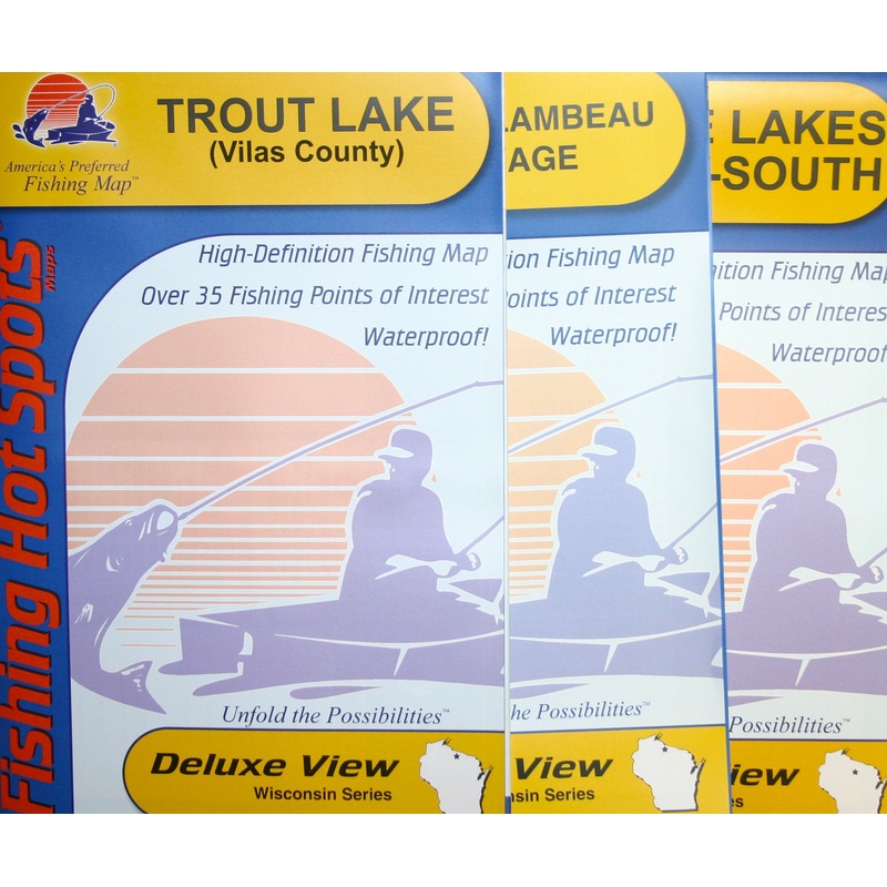WI Lake Maps by Fishing Hot Spots