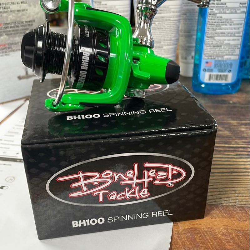Bone Head BH100 Spinning Reel – Green