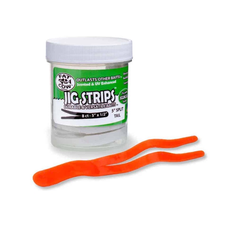 Fat Cow Fishing Jig Strips – Split Tail, 5″ X 1/2″