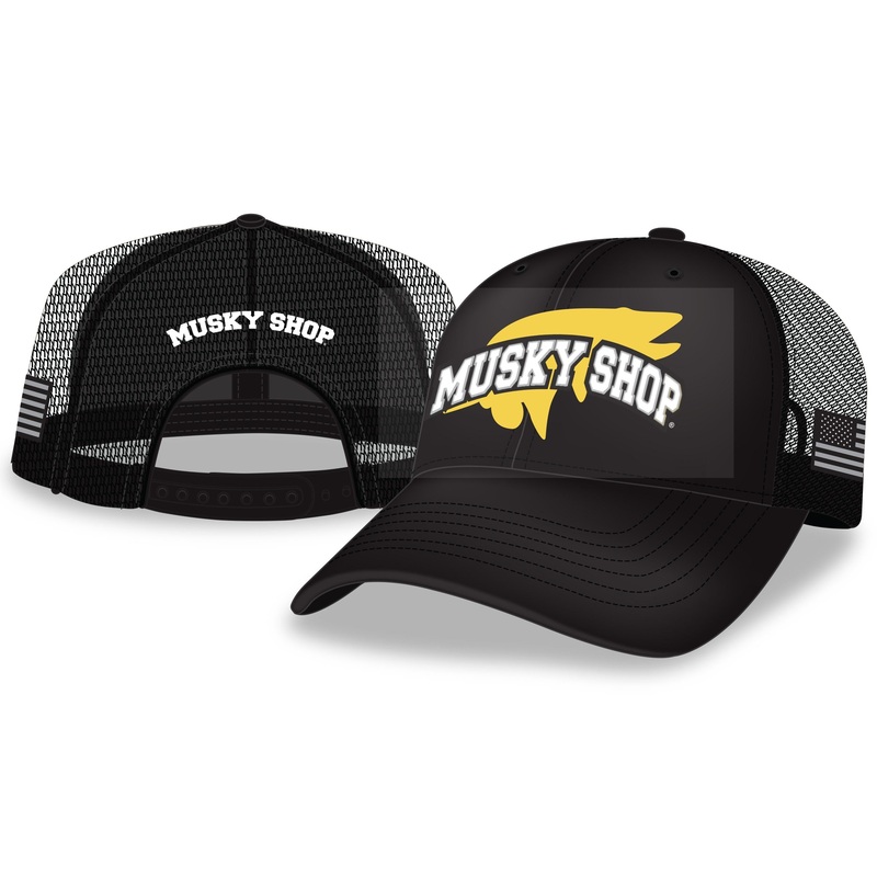 Musky Shop Black Gold White Mesh Cap