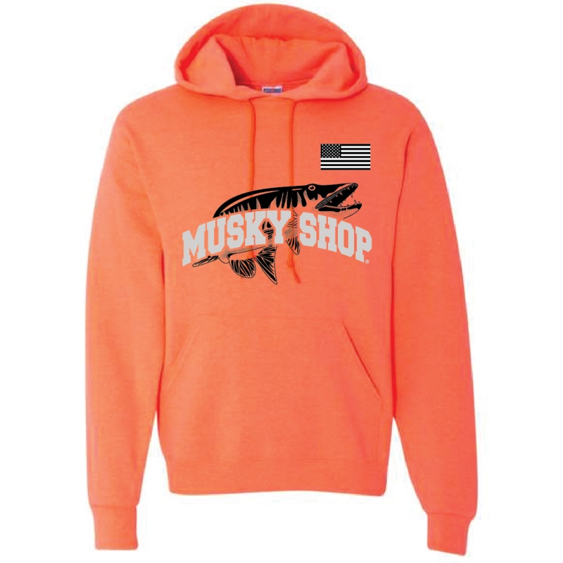 Musky Shop Jerzees Heather Coral Hoodie