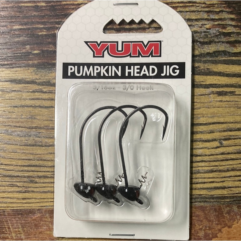 Yum Pumpkin Head Jig  3/16 oz. 3/0 Black