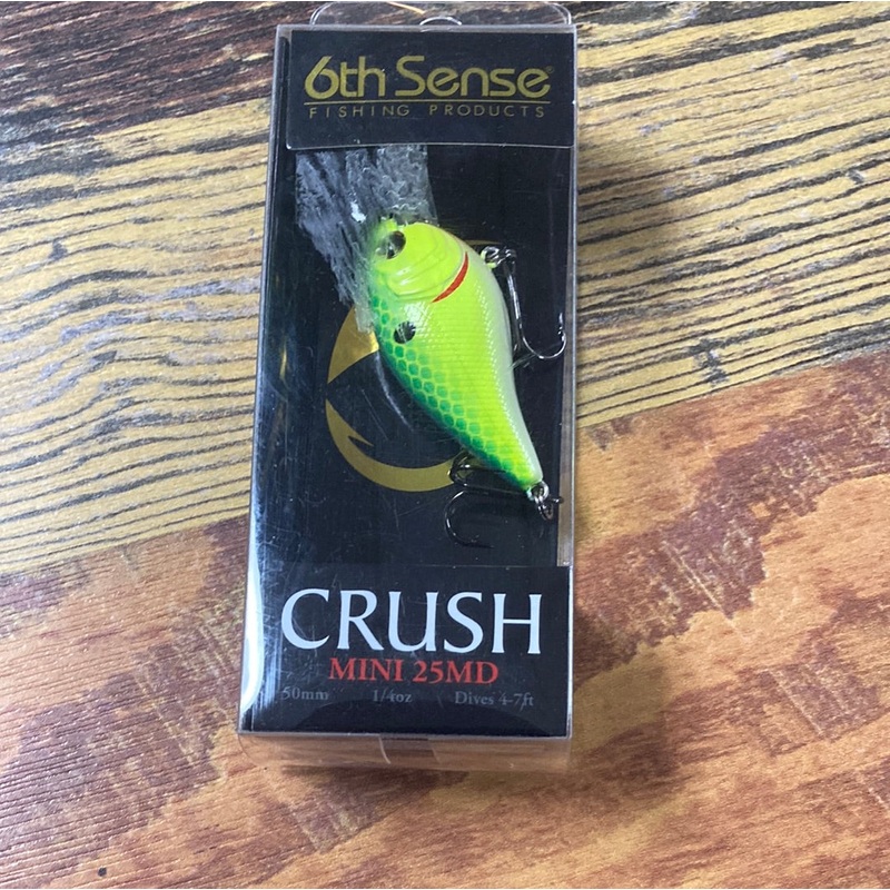 6th Sense Crush Mini 25MD – 1/4 oz. Blue Treuse Shad