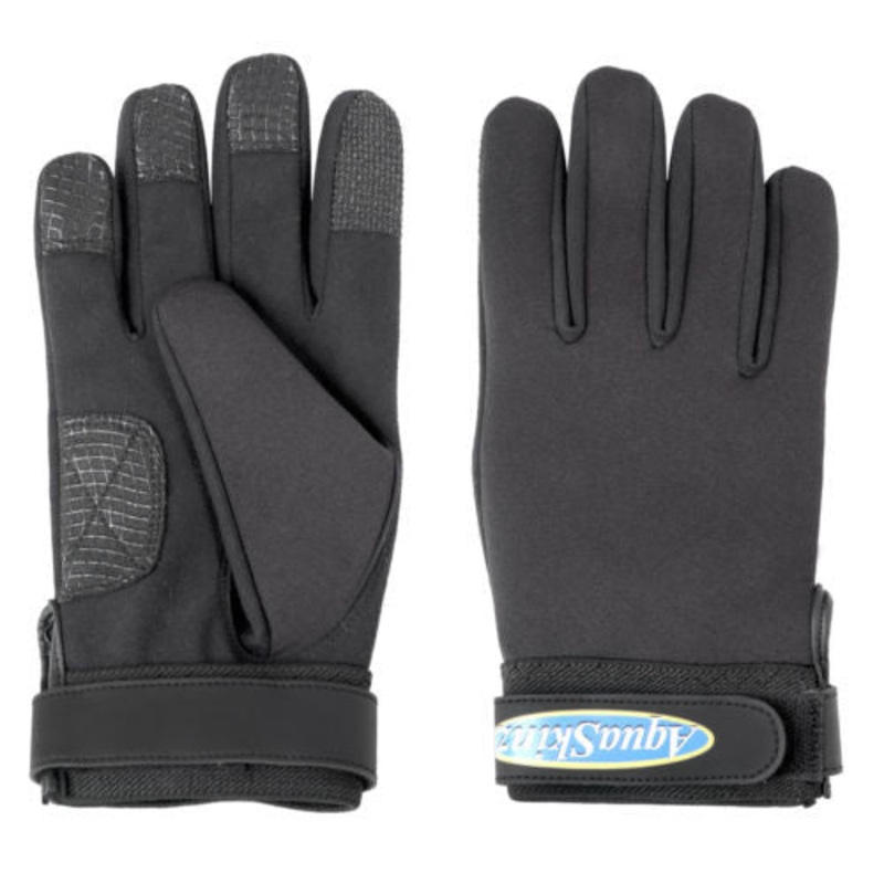 Aquaskinz Black Thunder Fishing Gloves Size LARGE