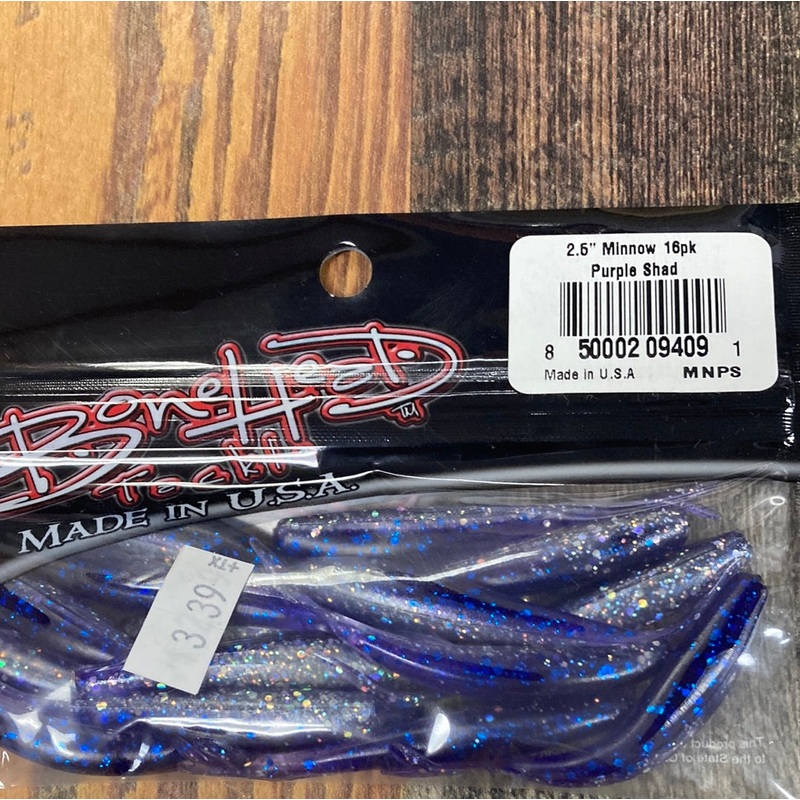 Bone Head Minnow 2.5″ Purple Shad