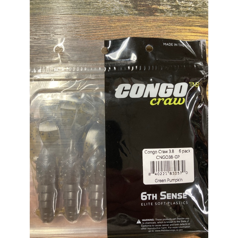 6th Sense Congo Craw 3.8 Green Pumpkin