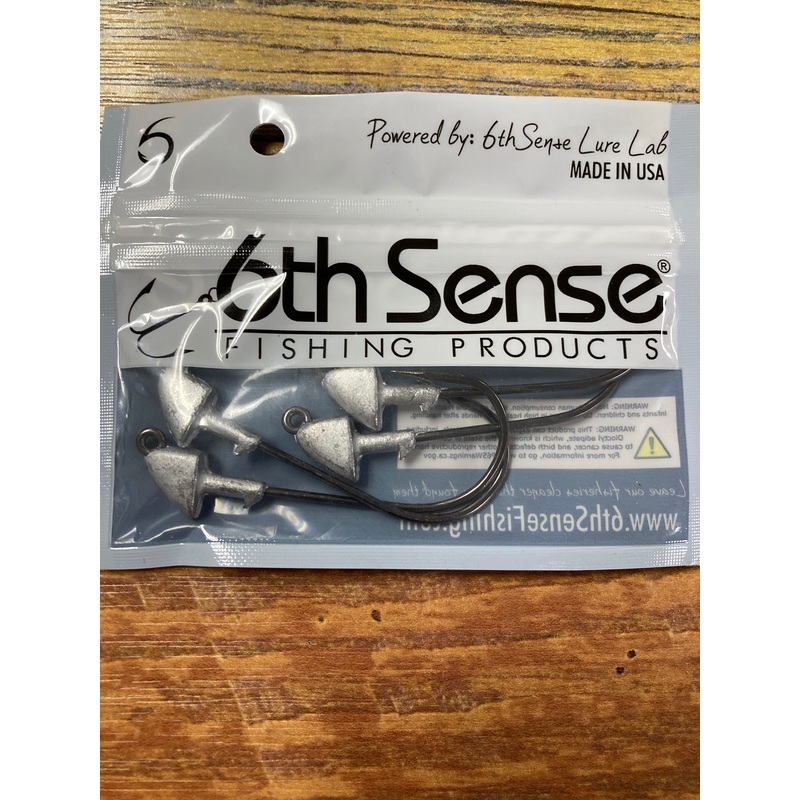 6th Sense Core-X Jig Heads 1/8 oz. 5/0 Raw