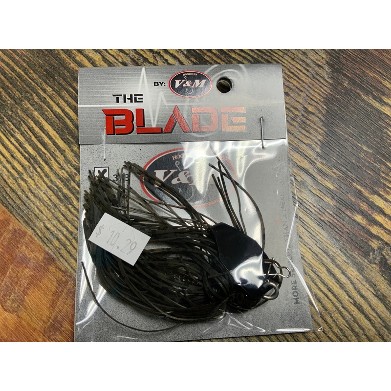 V&M The Blade Jig 3/8 oz. Green Pumpkin