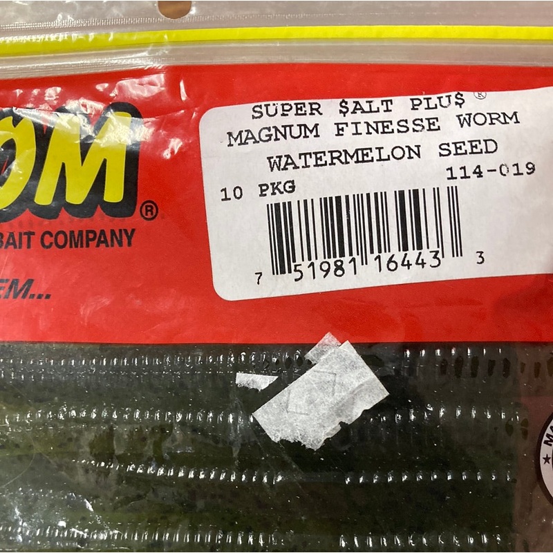 Zoom Mag Finesse Worm – Watermelon Seed