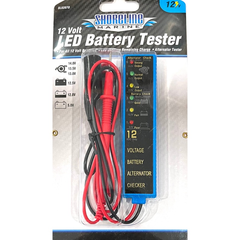 Shoreline Marine 12 Volt LED Battery Tester