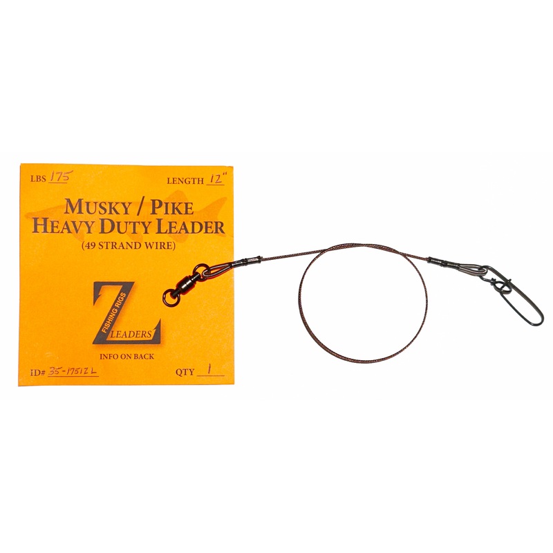 Z Leaders Heavy Wire 49 Strand Musky Pike Leader