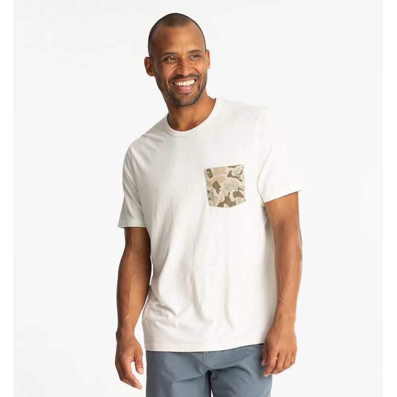 Free Fly Barrier Island Camo Pocket Tee