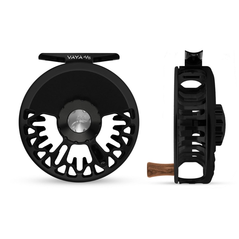 Abel Vaya 4/5 Fly Reel – Black / Black Drag Knob & Walnut Handle