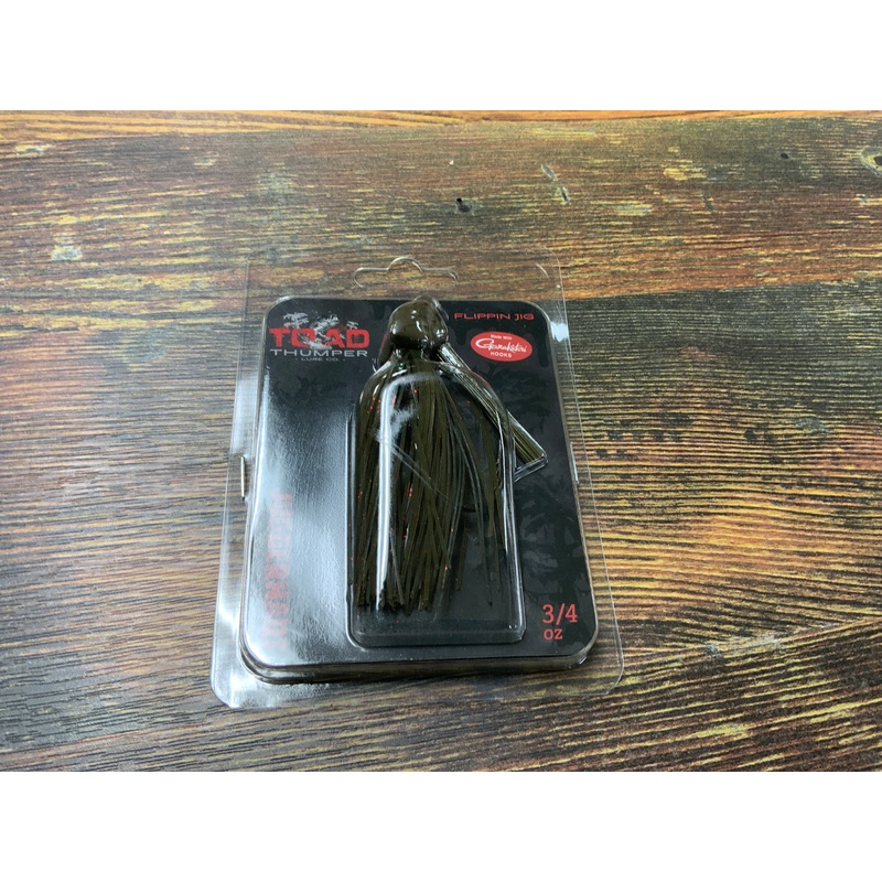 Toad Thumper Juggernaut Jig 3/4 oz. Green Pumpkin Red