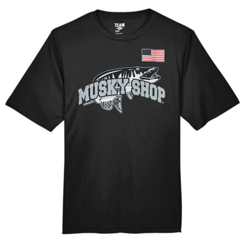 Musky Shop Team 365 Performance T-Shirt Black-Gray