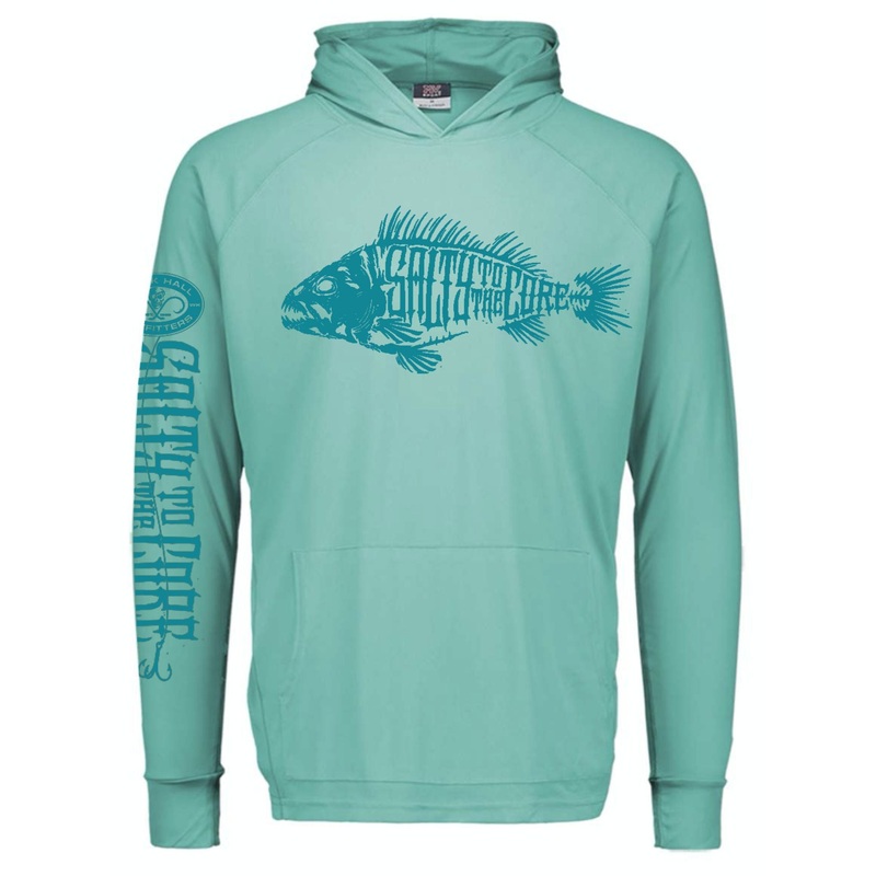 BHO “Salty To The Core” Bone Fish SolarUV Long Sleeve Hoodie