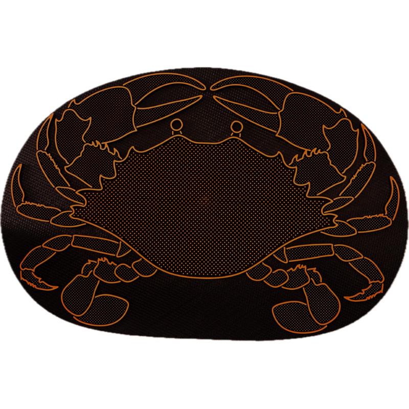 Orange Claw Crab Door Mat for Boat or Home