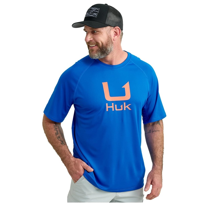 HUK Icon SS Crew Ocean Blue L