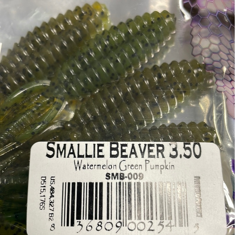Reaction innovations 3.50 smallie beaver watermelon green pumpkin
