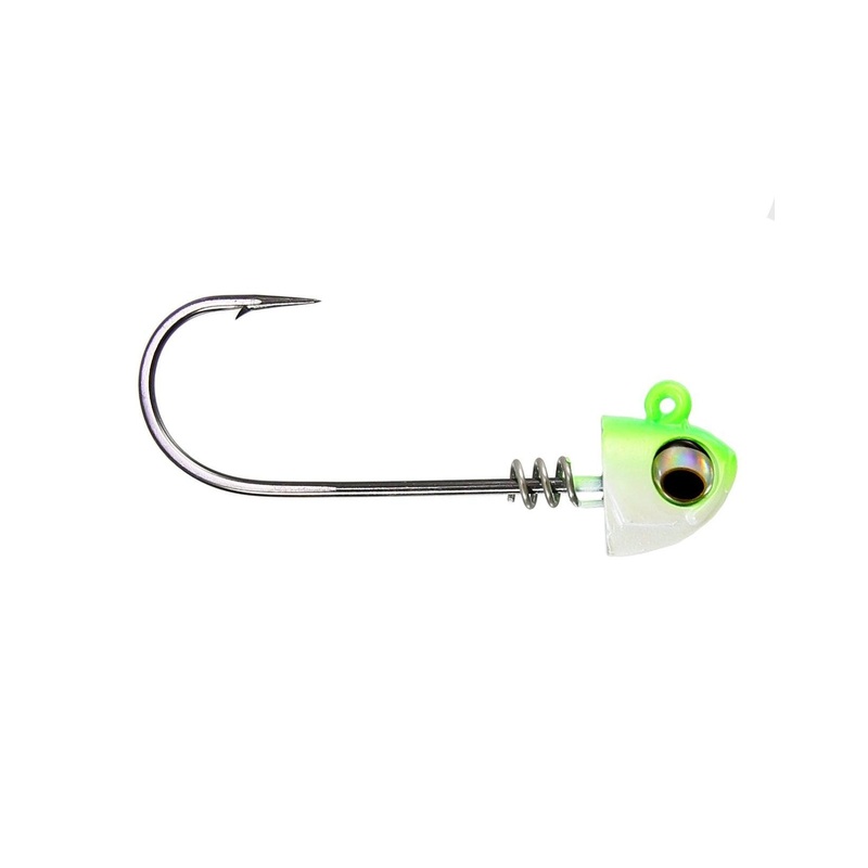 NLBN – No Live Bait Needed Screw Lock Jig Heads for 8″ Paddle Tails