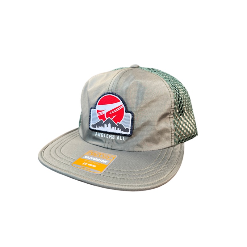 Anglers All Skyline Rogue Crushable Mesh Trucker Hat – Olive