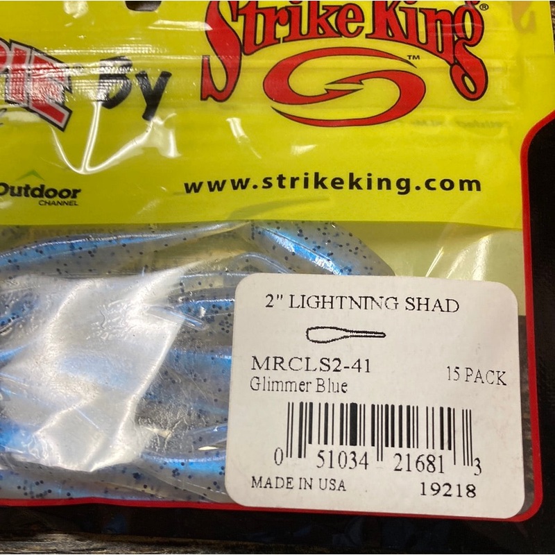 Mr Crappie 2 Lightning Shad Glimmer Blue
