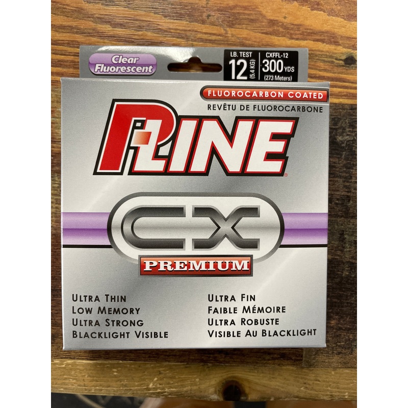 P LINE CX Premium Clear Fluoro – 12 lb. 300 yd