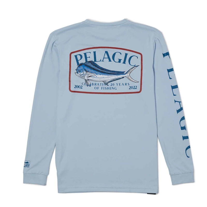 Pelagic Light Blue Aquatek Game Fish Dorado Performance Shirt