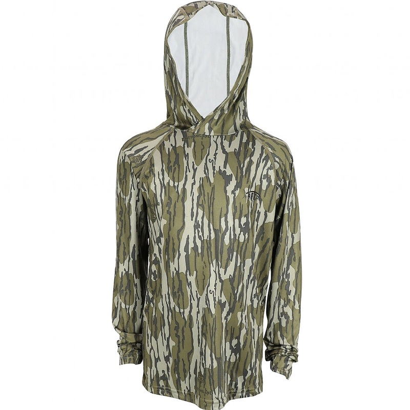 AFTCO Youth Mossy Oak Hooded Performance Shirt