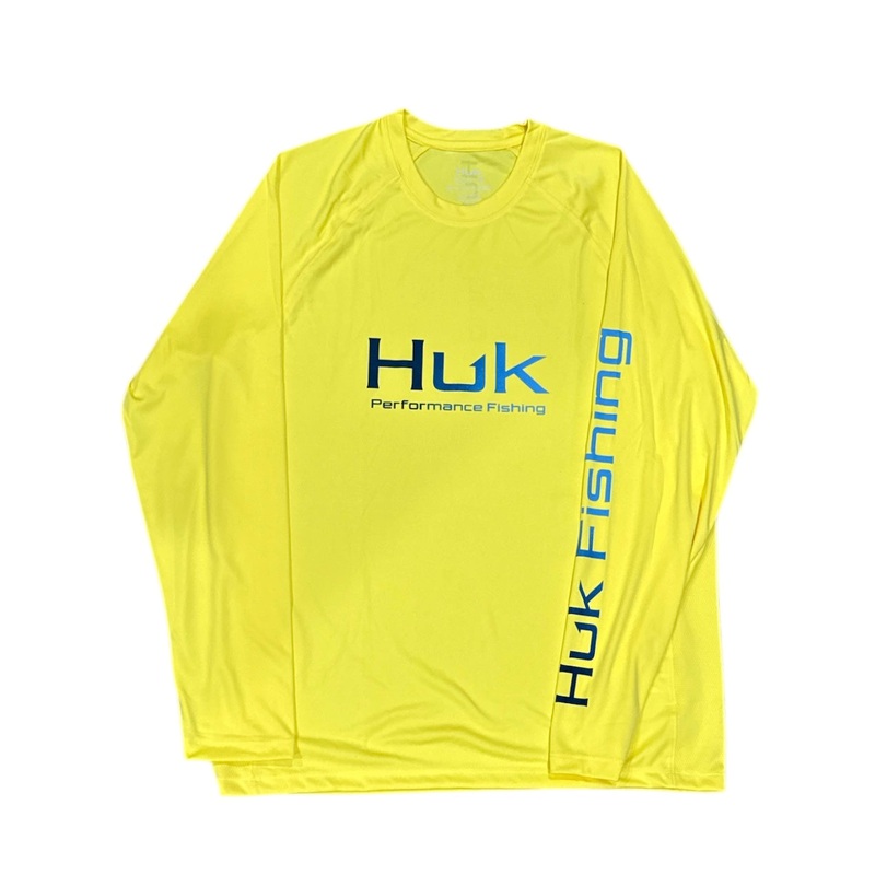 HUK Pursuit LS Crew Yellow Medium