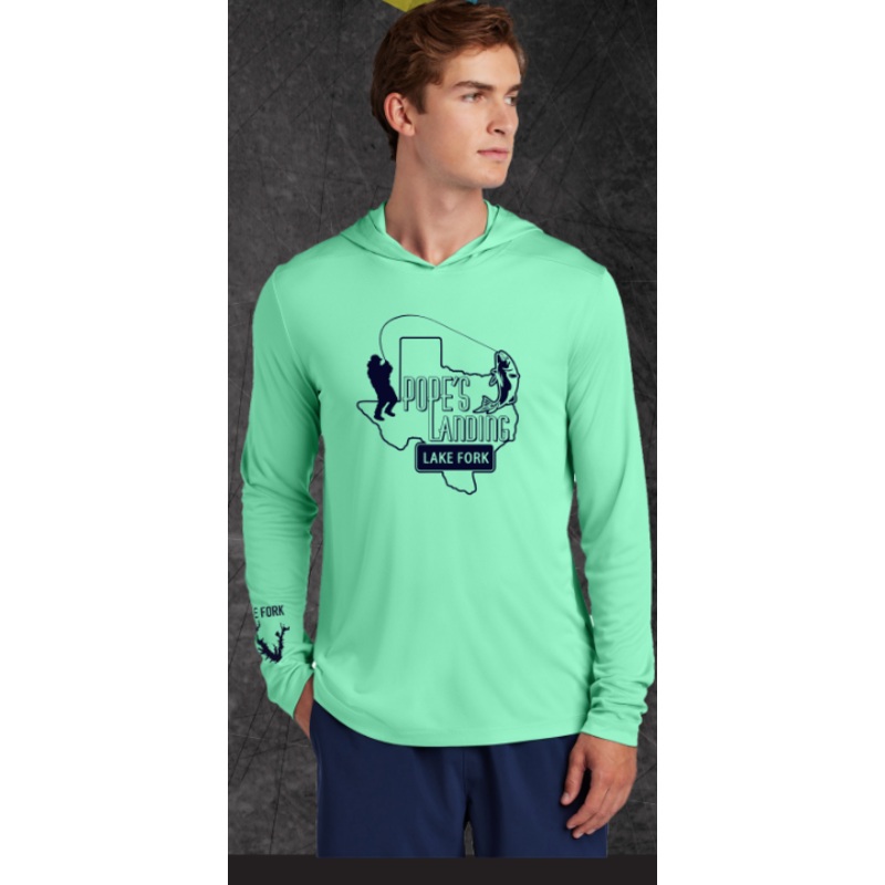 Pope’s Landing Marina Hooded UV LS Shirt