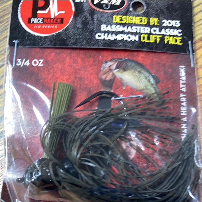 V&M Flatline Football Jig 3/4 oz. Green Pumpkin