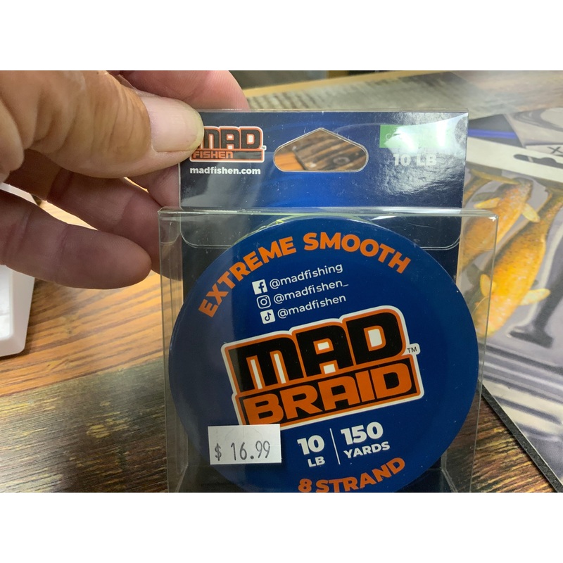 Mad Braid 8 Strand. 10 lb. 150 yds