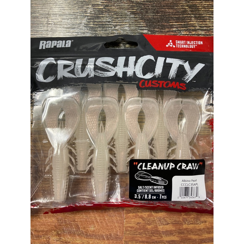 Rapala Crushcity Cleanup Craw 3.5″ Albino Pearl