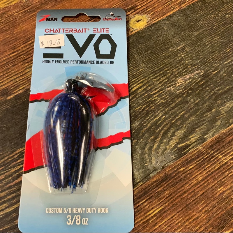 Z Man EVO Chatterbait 3/8 oz. 5/0 Black Blue