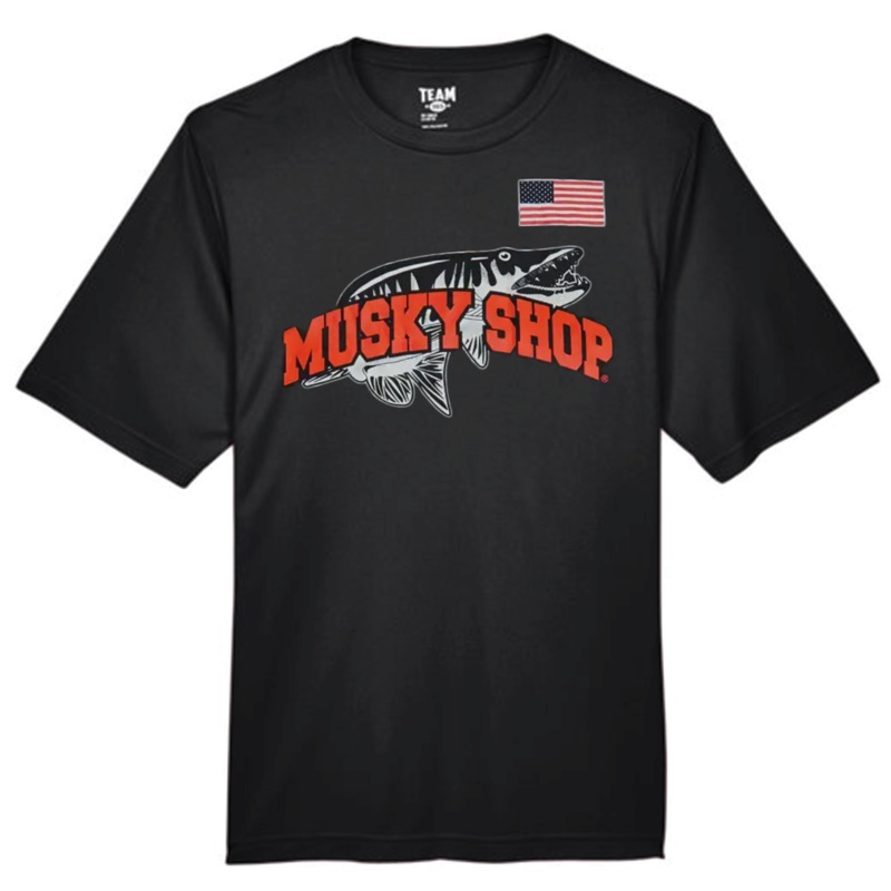 Musky Shop Team 365 Performance T-Shirt Black-Red