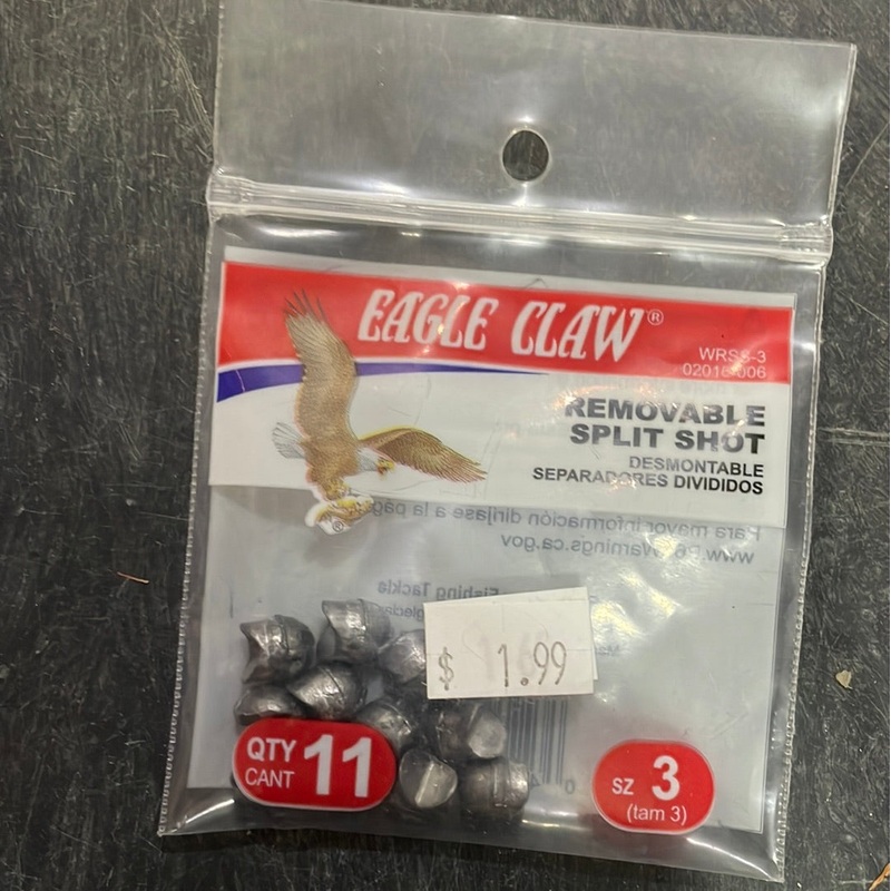 Eagle Claw Removable Split Shot Sz3