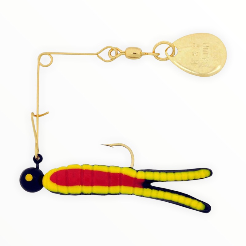 H&H Gold Cajun Split Tail Beetle Spins