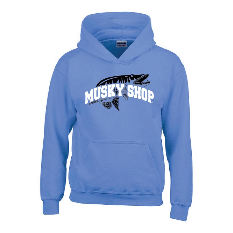 Musky Shop Youth Hoodie Carolina Blue Gildan