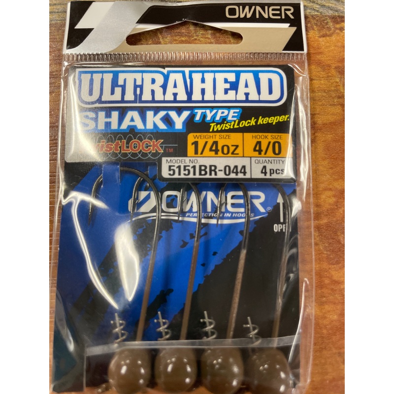 Owner Ultrahead Shakey 1/4 oz. 4/0 Brown