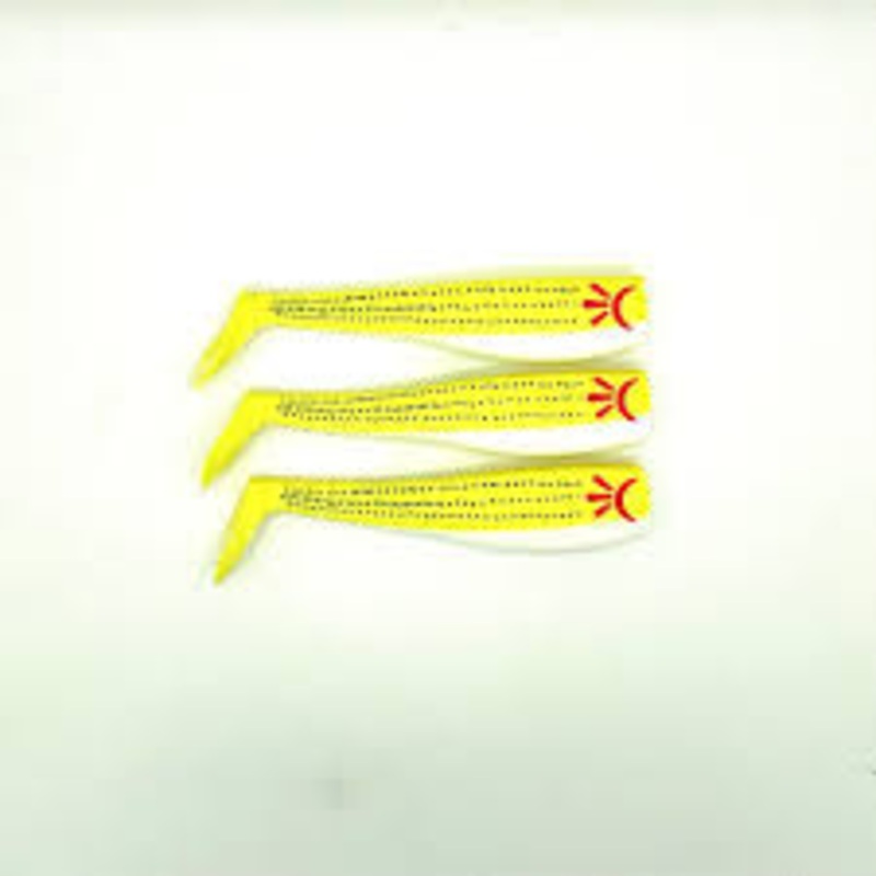 Al Gags Whip-it fish replacement tail 3 packs 5″ Chicken Scratch