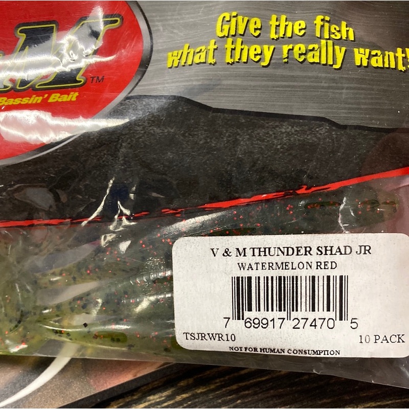 V&M Thunder Shad Jr – Watermelon Red