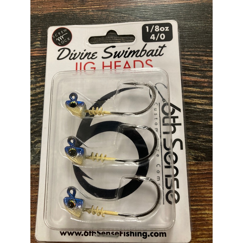 6th Sense Divine Swimbait Jig Heads 1/8 oz. 4/0 Sun Gill