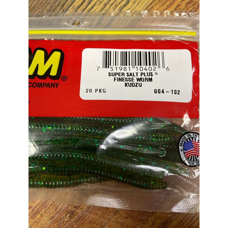 Zoom Finesse Worm 4.5 Kudzu